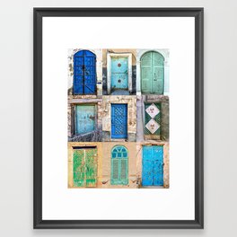 Nine Saudi Doors  Framed Art Print