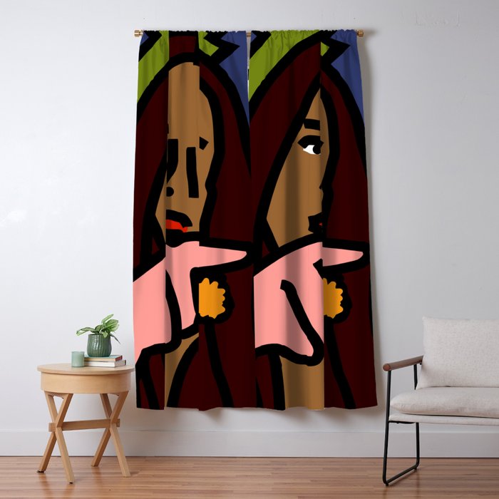 Woman Yelling At Cat Meme Detail 2 Blackout Curtain By Ellenhenryart Society6