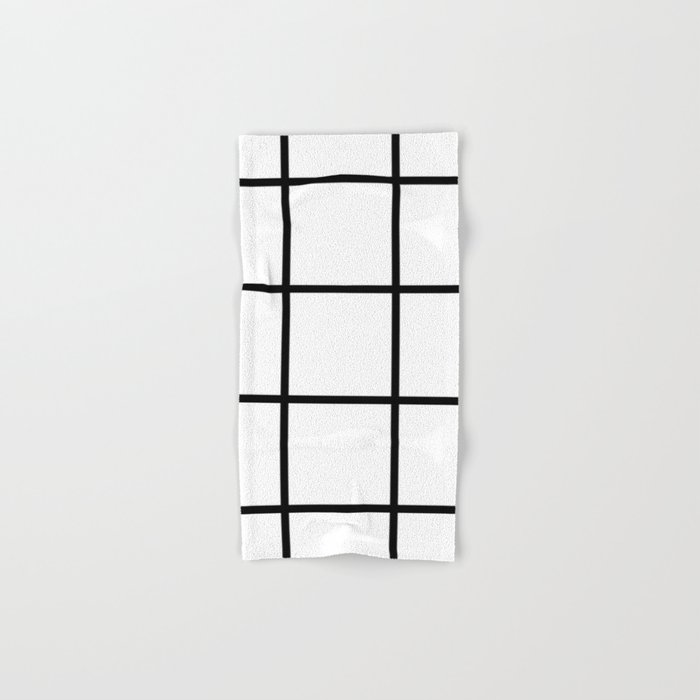 Big Grid Line Windowpane Pattern Modern Home Decor Art Design Hand & Bath Towel