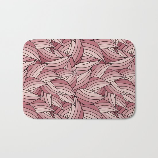 PALE DOGWOOD LEAVES B (abstract flowers nature) Bath Mat