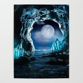 moon dark light Poster