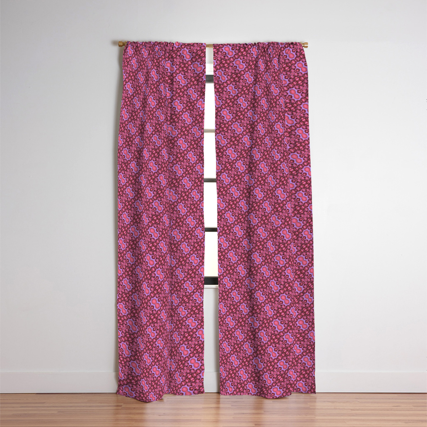 Petal Time Pink Angle Blackout Curtain By Bryansteward Society6
