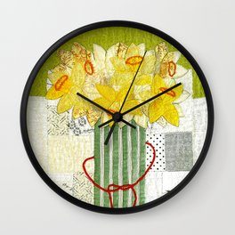 Spring bouquet in yellow Wall Clock