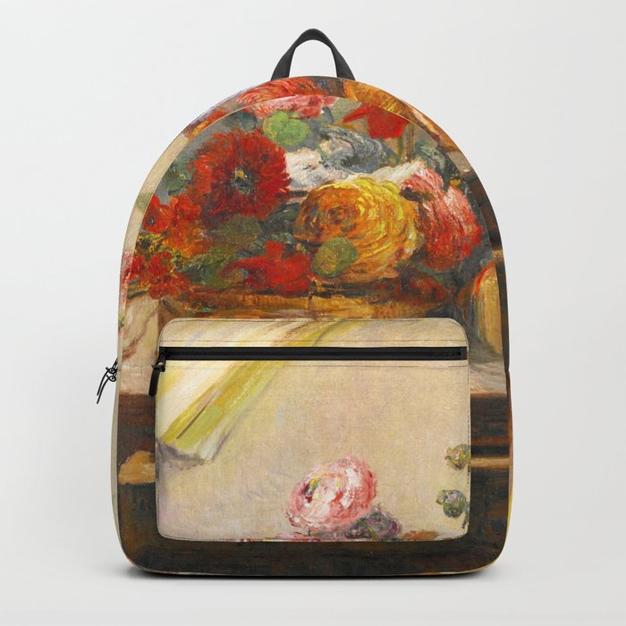 Paul Gauguin "Bouquets et céramique sur une commode (Bouquets and ceramics on a chest of drawers)" Backpack