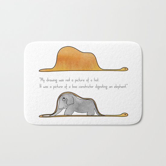 The Little Prince, a hat or a boa constrictor? Bath Mat