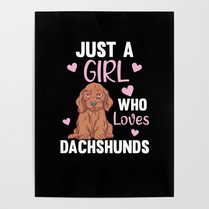 Just A Girl Who Loves Dachshunds Dog Poster