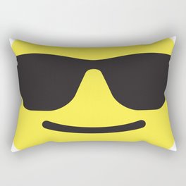 Smiling Sunglasses Face Emoji Rectangular Pillow