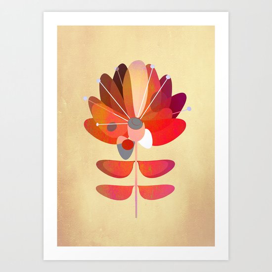 Red Flower Art Print