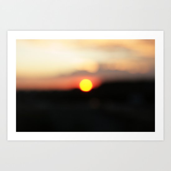 It was all a blur Art Print