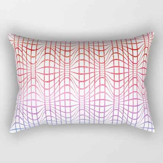 Straight and curved lines - Optical Game 19 Rectangular Pillow