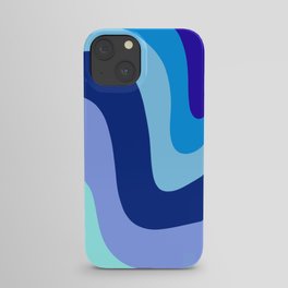 Retro Waves 1 (Blues) iPhone Case