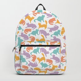 multicolored pattern with cats Backpack