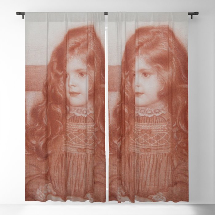 Mildred by Edward Robert Hughes - pre-raphaelite portrait  Blackout Curtain