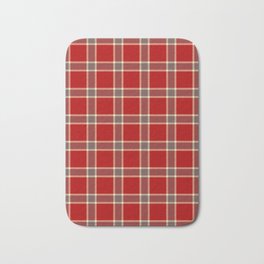Red Tartan Bath Mat | Chieftain, Scotland, Irland, Scott, Graphicdesign, Chess, Traditional, Digital, Kilt, Pattern 