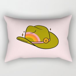 Taurus Cowboy Hat Rectangular Pillow