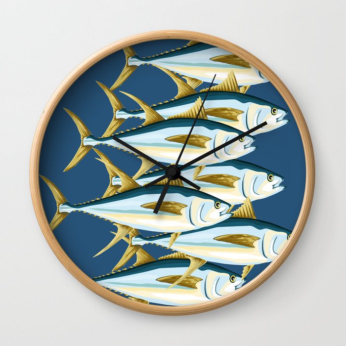 School of Tuna, fish Wall Clock