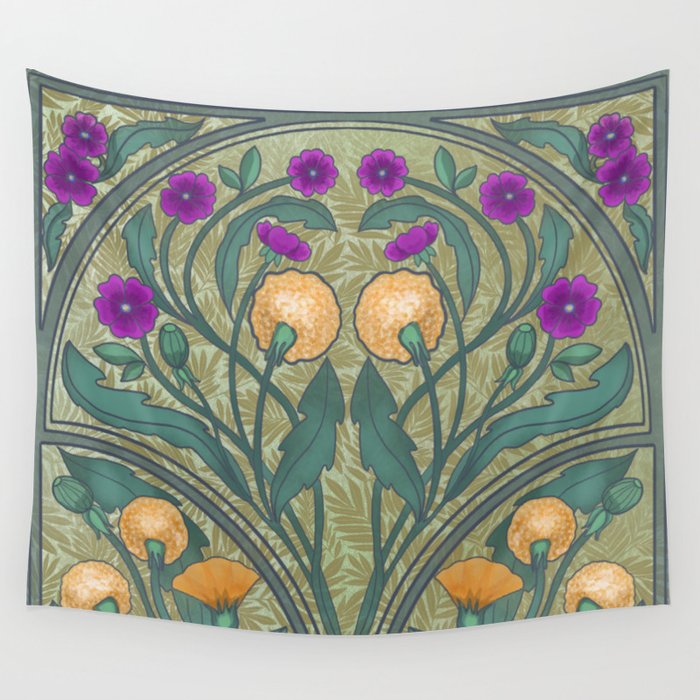 Dandelion and Primrose Wall Tapestry