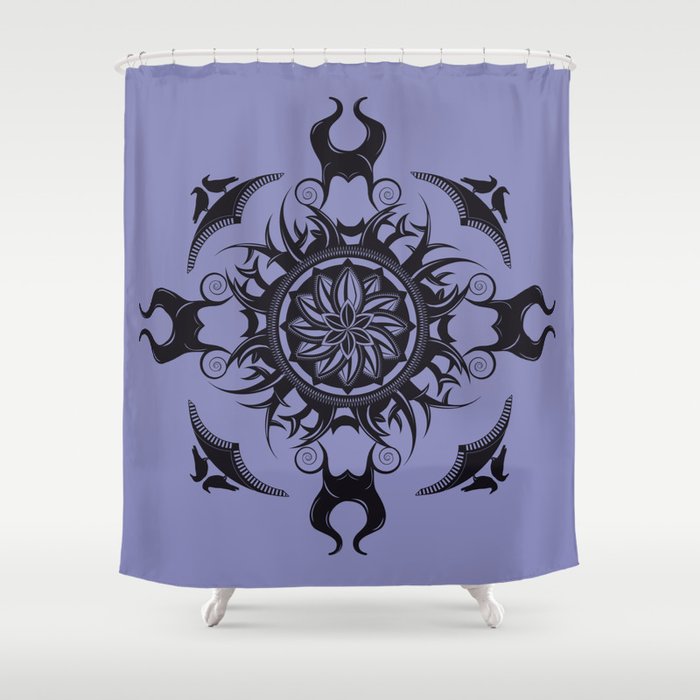 Maleficent Mandala Shower Curtain