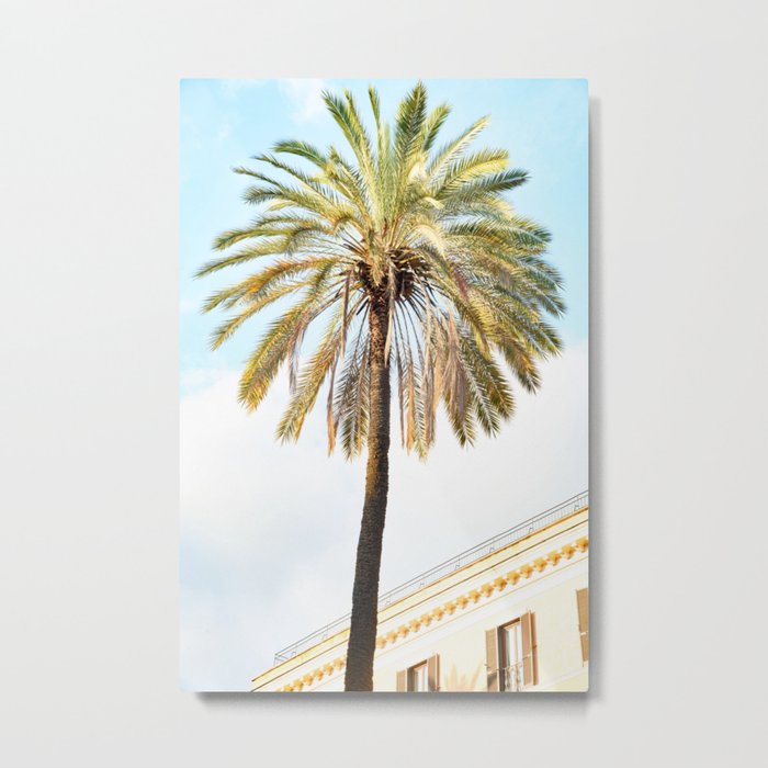 Bella Roma - Palm in Rome #1 #wall #art #society6 Metal Print