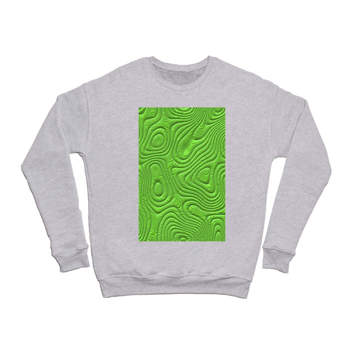 Bright green topographic relief  Crewneck Sweatshirt