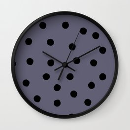 Tiny blue animal print dots  Wall Clock