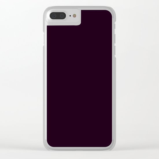 Simply Deep Eggplant Purple Clear iPhone Case