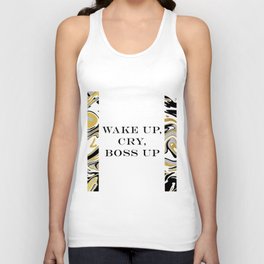 Wake Up, Cry, Boss Up Unisex Tank Top