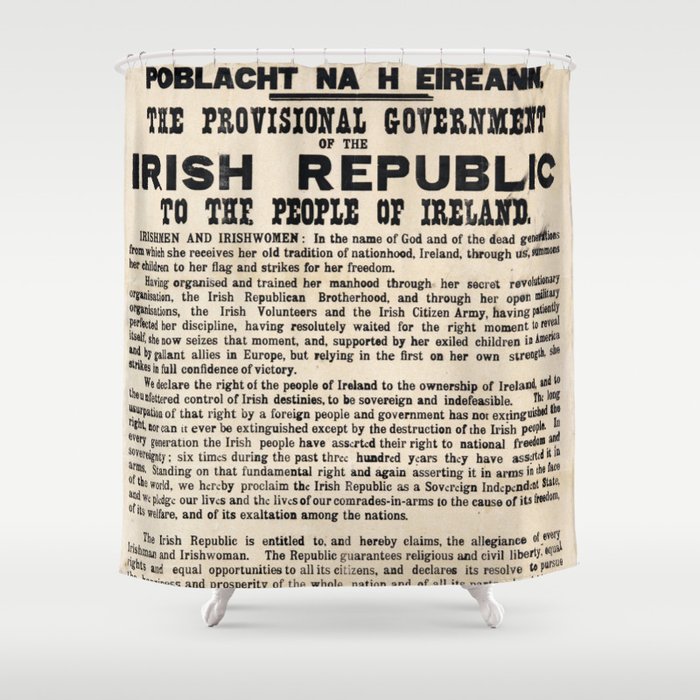 Irish Proclamation of Independence Shower Curtain