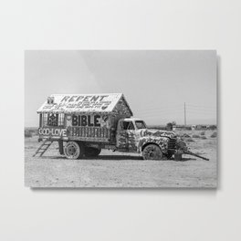 REPENT Jesus Truck Salvation Mountain Metal Print