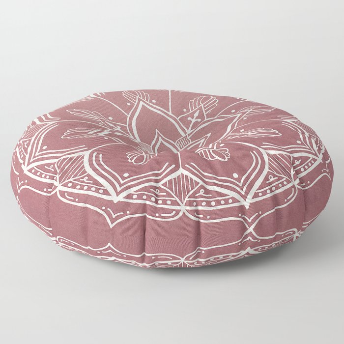 Gothic Mandala -Dusty Rose Floor Pillow