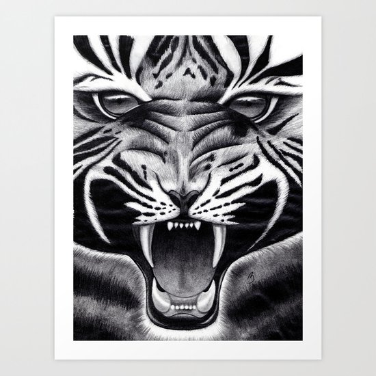 Tiger Face Art Print