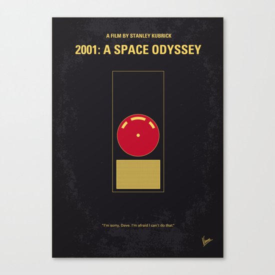 No003 My 2001 A space odyssey 2000 minimal movie poster Canvas Print