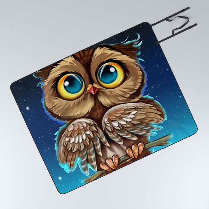 Owl Night Lovers Picnic Blanket
