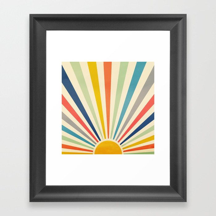 Sun Retro Art III Framed Art Print
