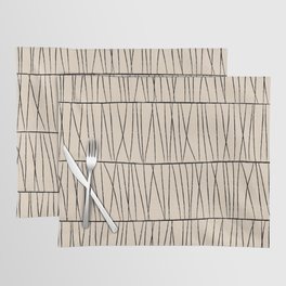 Boho Lines pattern neutral Placemat