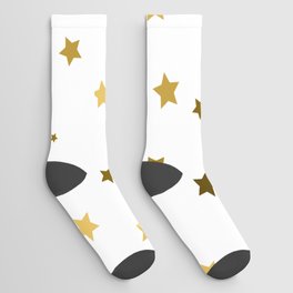 gold glitter stars big Socks