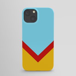 Colorful Blue Red Yellow Retro Style Stripes Shapash iPhone Case
