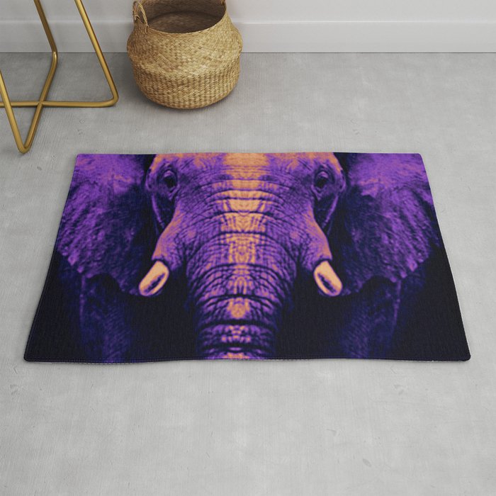 Purple Elephant Rug