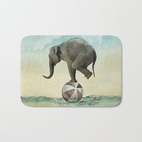 Elephant at Sea Bath Mat