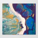 Fluid Nature - Dividing Line - Abstract Acrylic Art Leinwanddruck