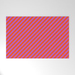 [ Thumbnail: Orchid & Red Colored Lines/Stripes Pattern Welcome Mat ]