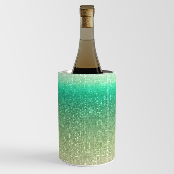 northern lights green architectural glass texture look Wine Chiller