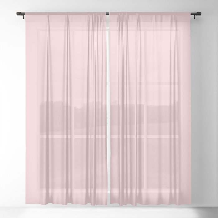 Rose Quartz Pink Sheer Curtain