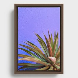 Purple Cactus Framed Canvas