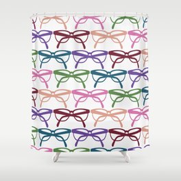 Optometrist Eye Glasses Pattern Print Shower Curtain