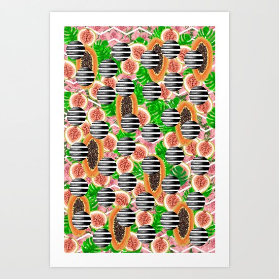 Tropical Fruits Art Print