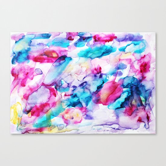 Colorful transparency || watercolor Canvas Print