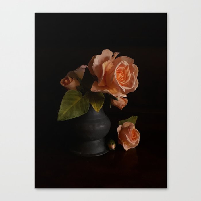 Roses & Buds Canvas Print