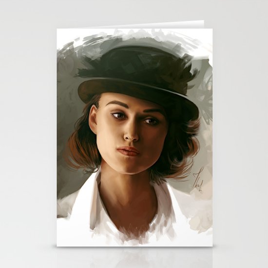 Keira Knightley in hat Stationery Cards