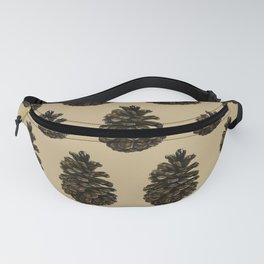 The pine cone on the yellow Fanny Pack